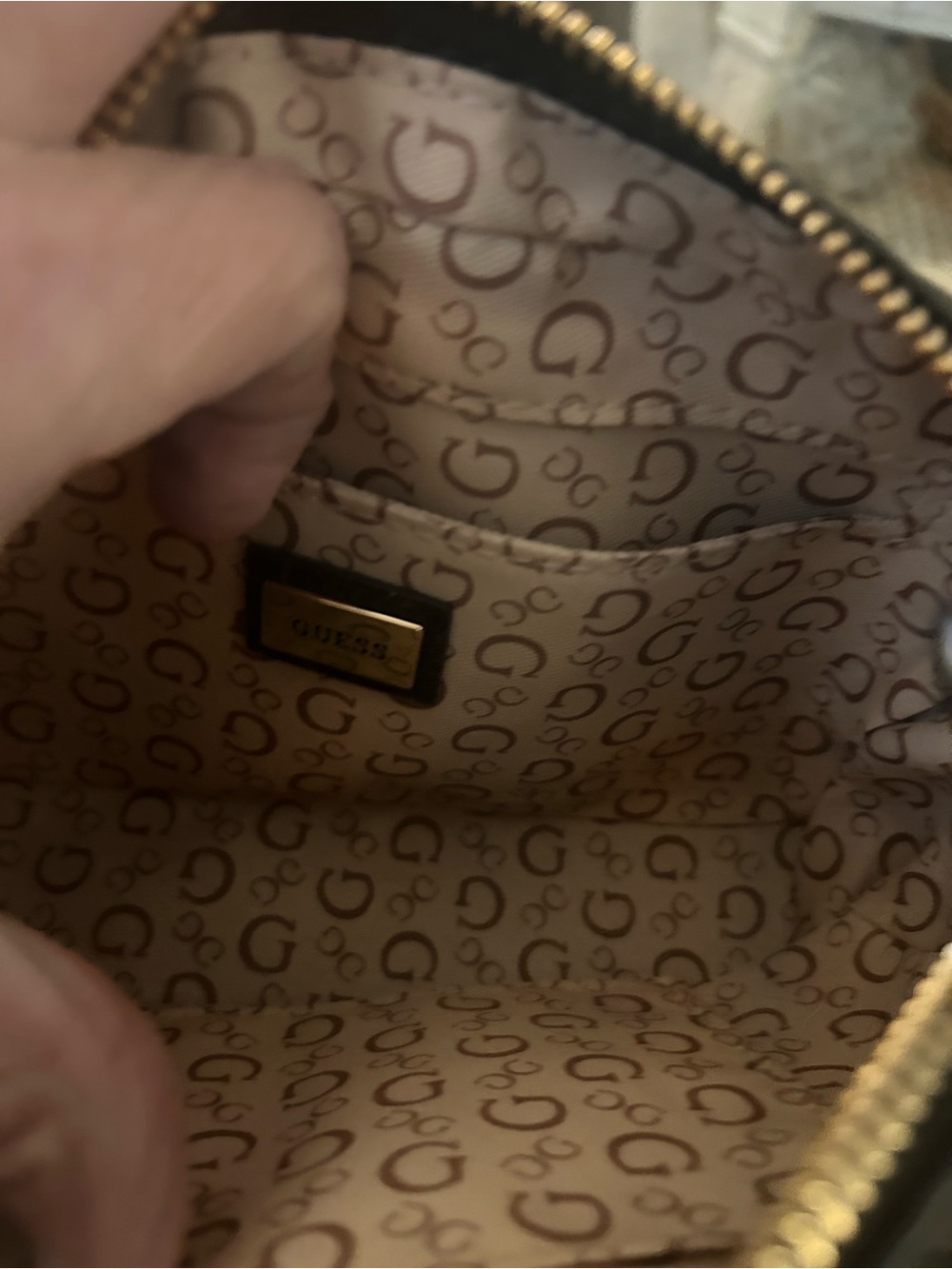 Guess Brown Logo Belt Bag with Gold Hardware crossbody - Picture 4 of 4